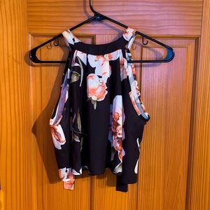 Two piece floral romper